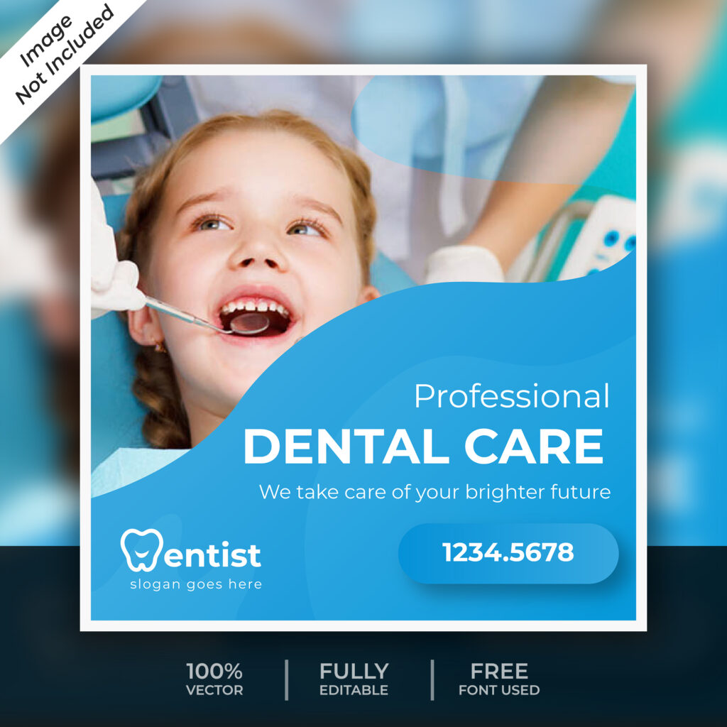 Dental care post template | Social-Template