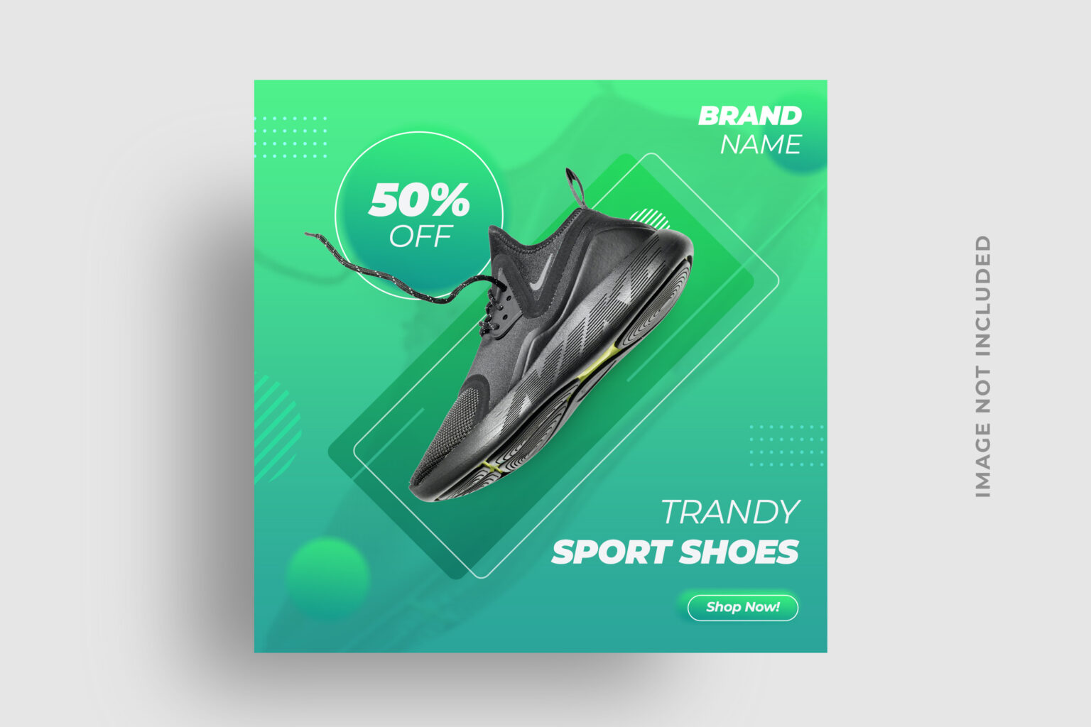 Shoes Sale Social Media Sqaure Modern Style Banner