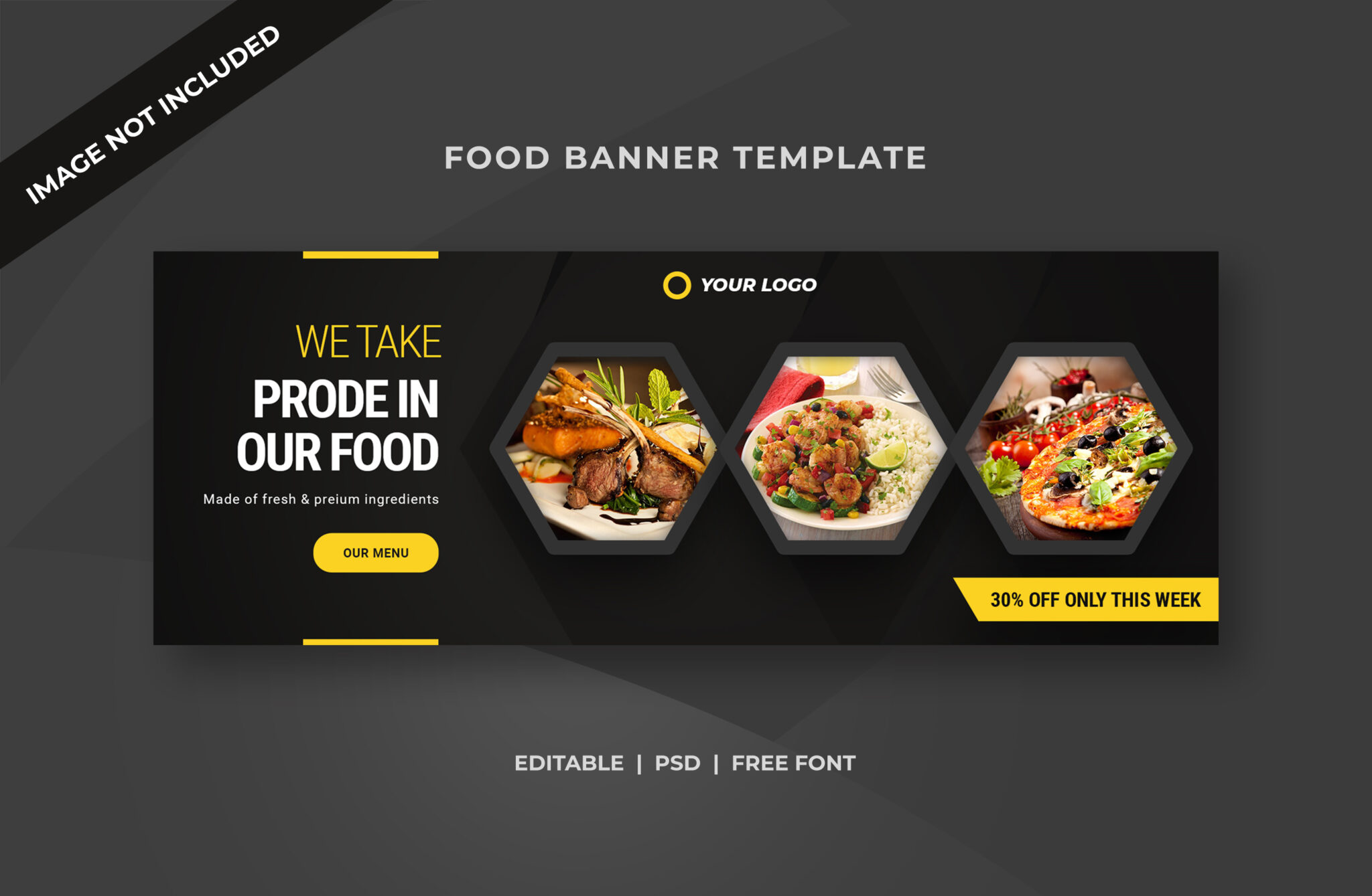 Free Food and Restaurant Profile Cover Banner Template